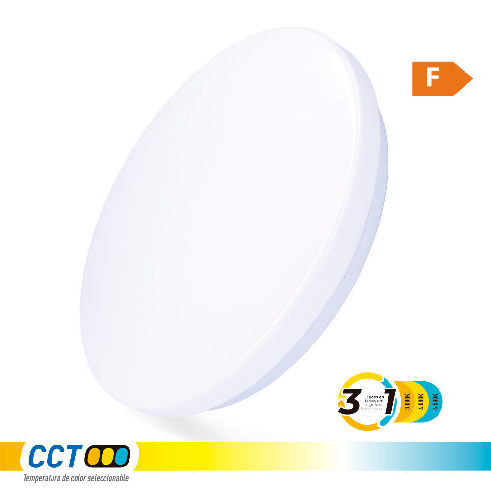 Aplique led de superfÃcie circular 18 w 3cct 1820 lm ø33 x 6,6 cm_0