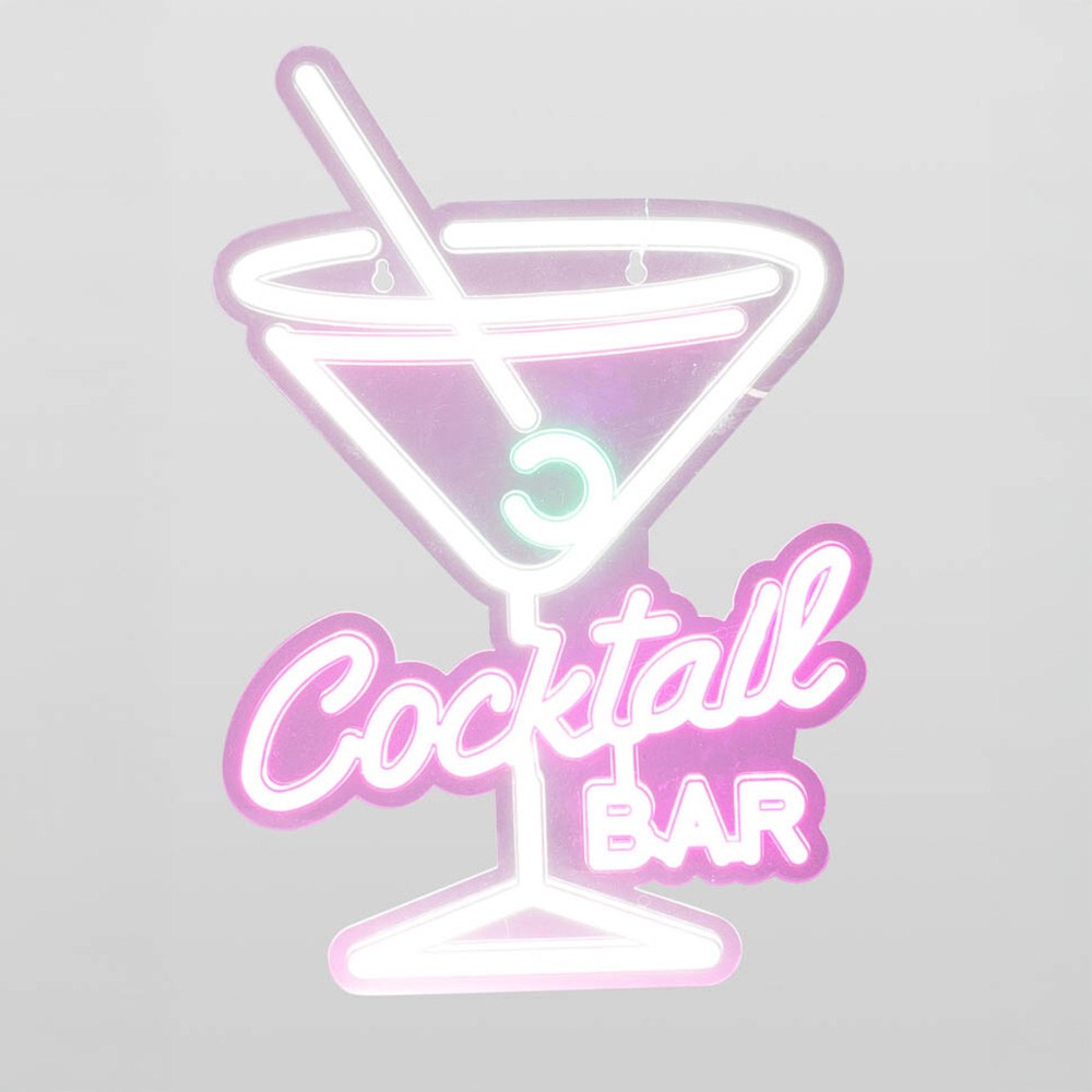 Luz led neon decorativa cocktail bar, modelos variados, 30 x 38 cm_0