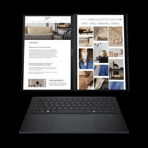 ASUS Zenbook Duo OLED UX8406CA-PZ009W - Ordenador Portátil 14" WQXGA+ 120Hz (Intel Core Ultra 9 285H, 32GB RAM, 2TB SSD, Arc 140T, Windows 11 Home) Gris Tintero - Teclado QWERTY español_8