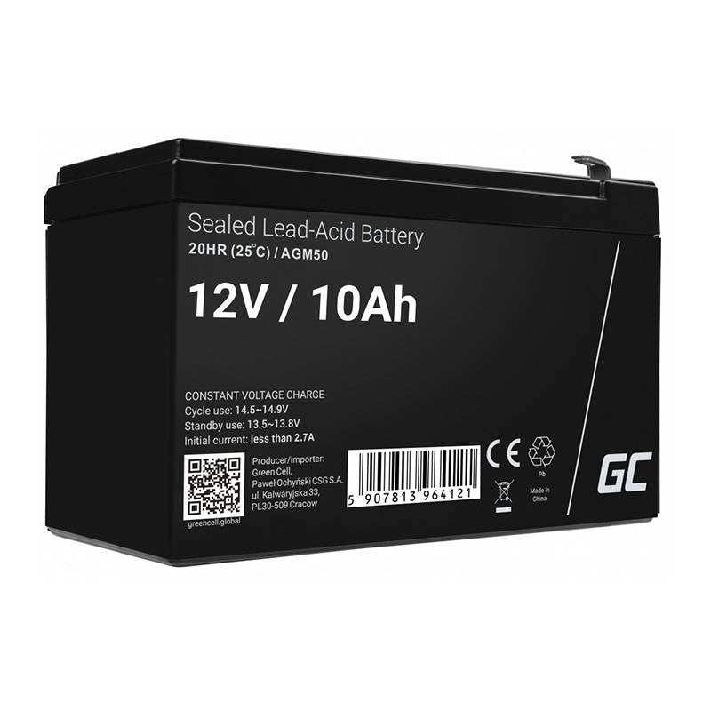 Green Cell AGM VRLA 12V 10Ah maintenance-free battery for UPS units_0