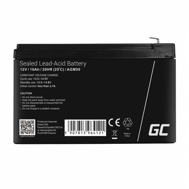 Green Cell AGM VRLA 12V 10Ah maintenance-free battery for UPS units_3