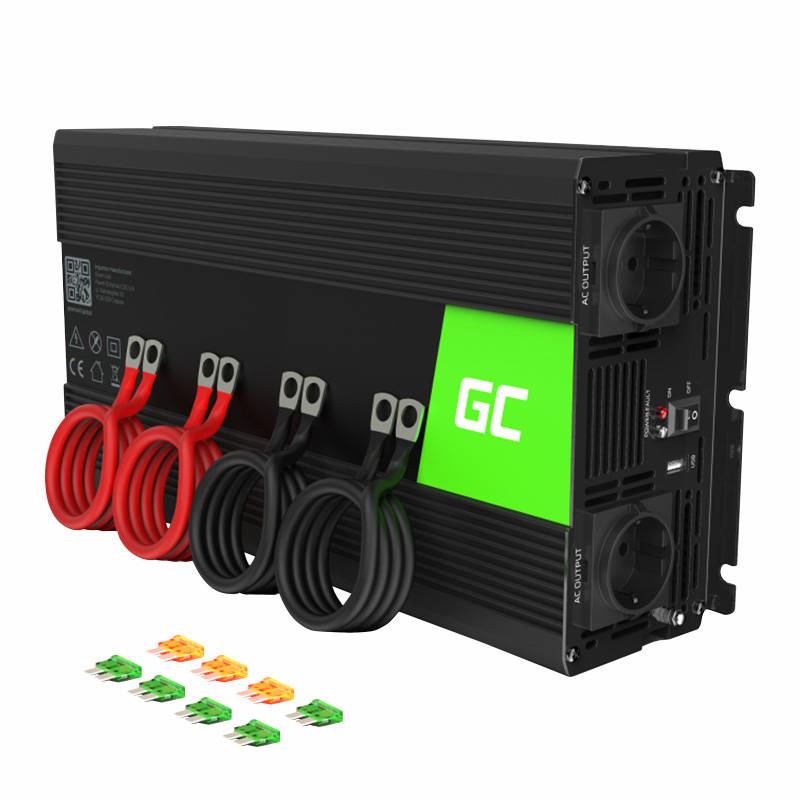 Car inverter voltage converter Green Cell INV10 12V to 230V 2000W/4000W, modified sine wave_1