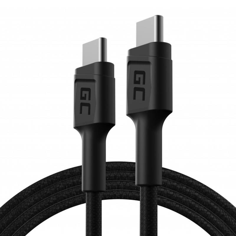 USB-C Type C Charging Cable Green Cell KABGC30 Power Delivery 60W, QC 3.0, 1,2m_1