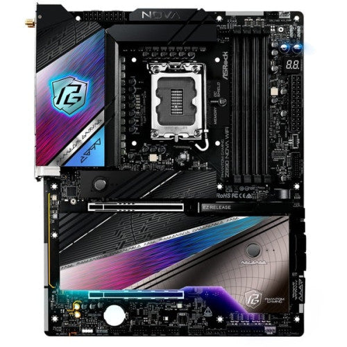 PLACA ASROCK Z890 NOVA WIFI,INTEL,1851,Z890,4DDR5,256GB,1HDMI+2THUNDERBOLT,4SATA3+4M.2,1X5 +1X2.5 GBLAN,WIFI7+BT5.4,12USB3.2+1USB TYPE-C,ATX_3