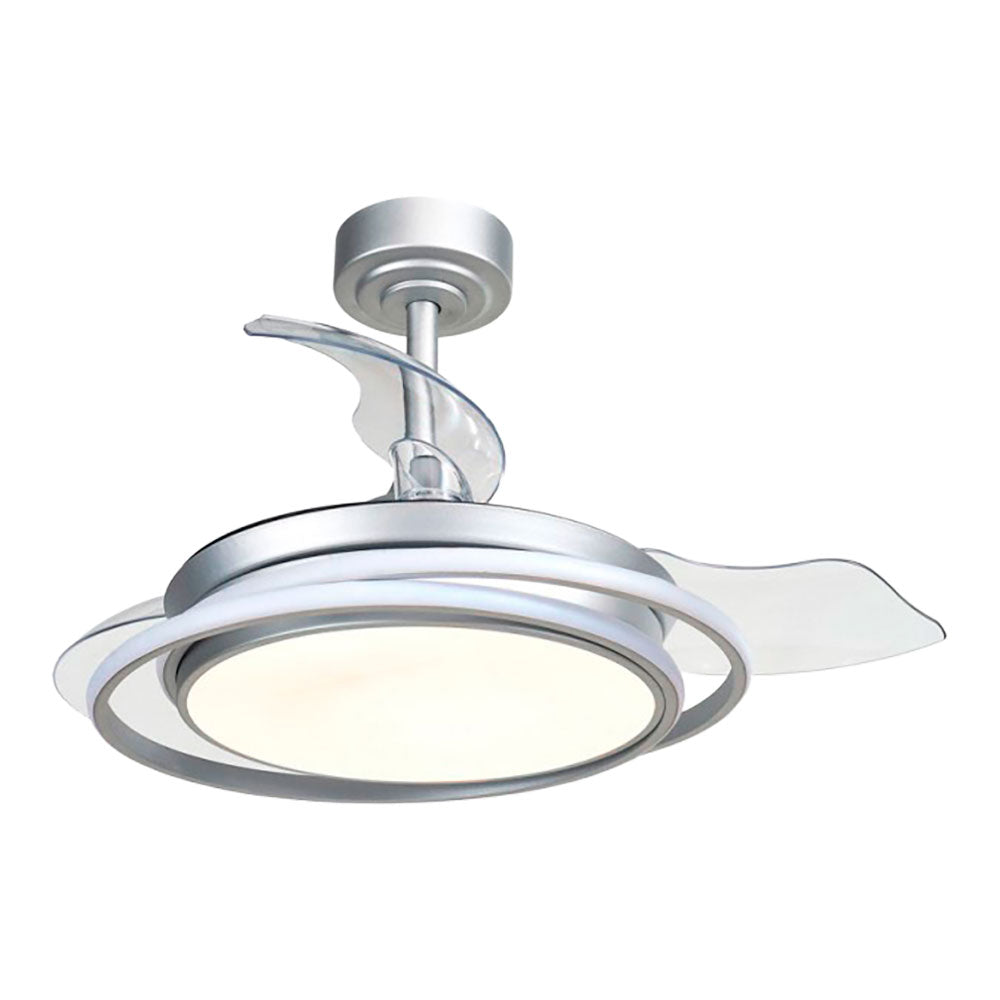 Ventilador de teto led 3 pás retráteis antila mini 40w 4000 lm prata_0