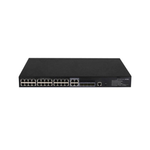 H3C S5130S-28S-PWR-EI L2 Ethernet Switch with 24*10/100/1000BASE-T PoE+ Ports(AC 185W) and 4*1G/10G BASE-X SFP Plus Ports,(AC)_0