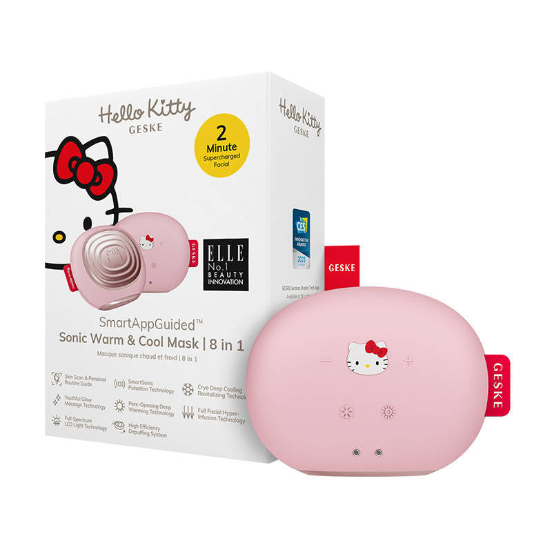 Sonic Facial Massager Warm & Cool 8in1 Geske with APP (Hello Kitty pink)_1