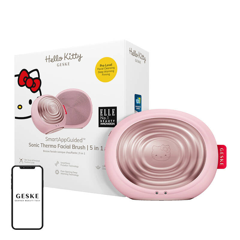 Sonic Thermo Facial Brush 5in1 Geske with APP (hello kitty pink)_0