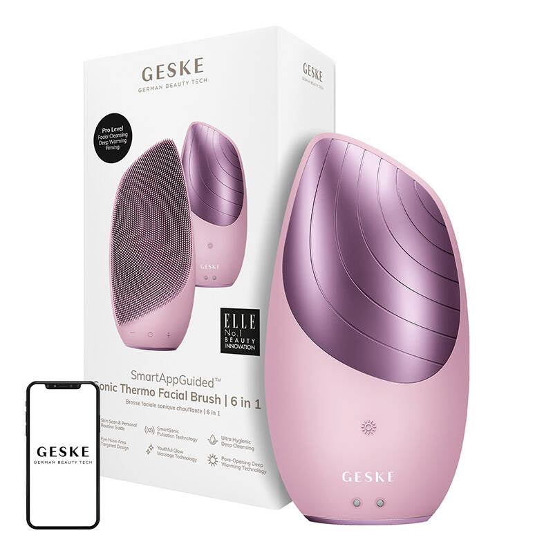 Sonic Thermo Facial Brush 6 in 1 Geske with APP (pink)_0