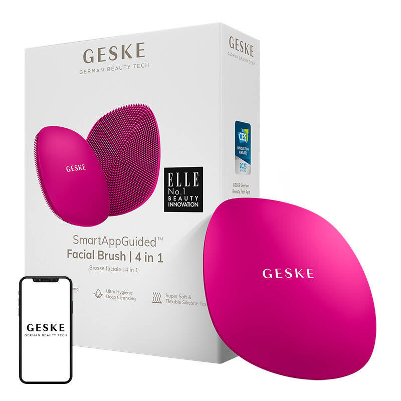 Facial Cleaning Brush 4in1 Geske with APP (magenta)_0