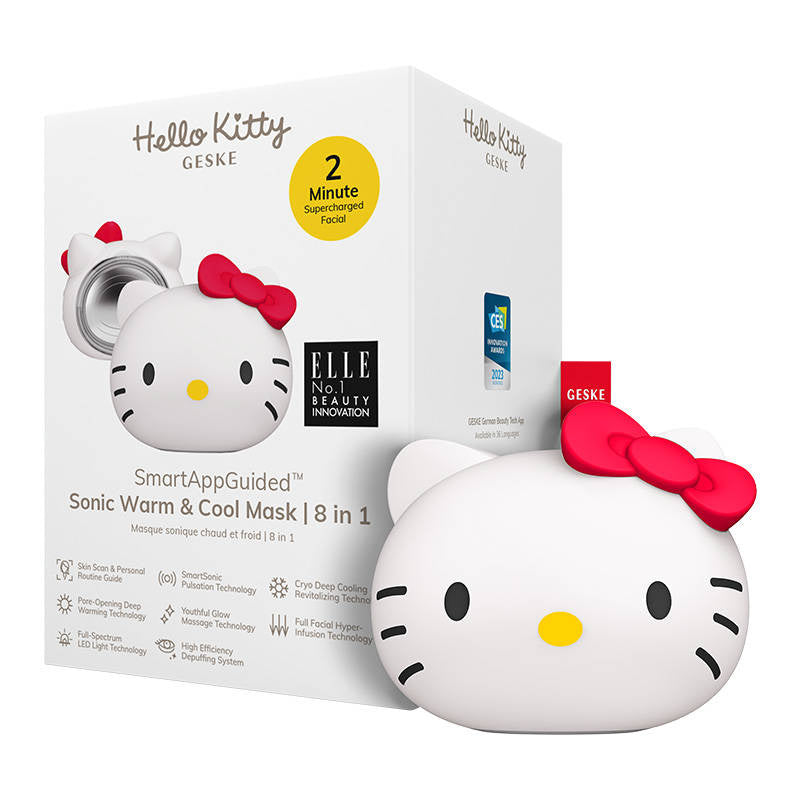 Sonic Facial Massager Warm & Cool 8 in 1 Geske with APP (Hello Kitty starlight)_0