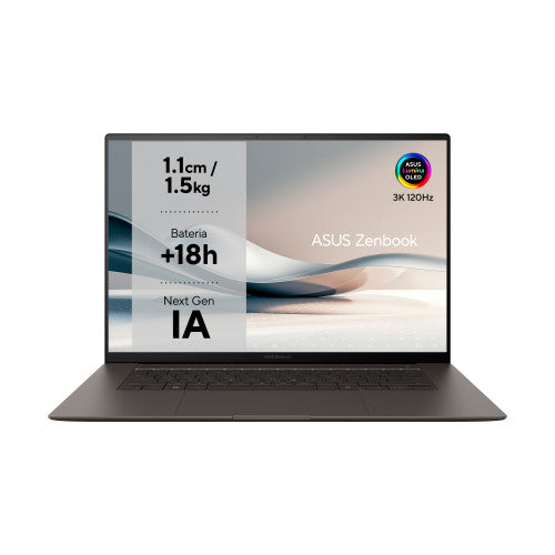 ASUS Zenbook S 16 OLED UM5606WA-RK053W Copilot+ PC - Ordenador Portátil 16" WQXGA+ 120Hz (AMD Ryzen AI 9 HX 370, 32GB RAM, 1TB SSD, Radeon 890M, Windows 11 Home) Gris Zumaia - Teclado QWERTY español_1