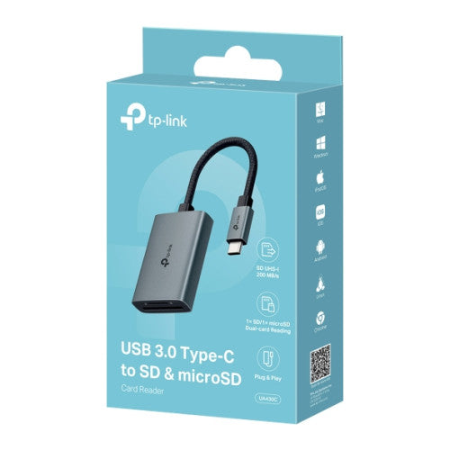 TP-Link UA430C lector de tarjeta USB 3.2 Gen 1 (3.1 Gen 1) Type-C Gris_3