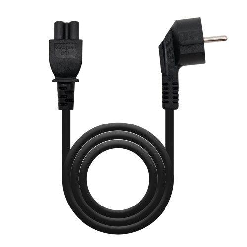 Cable Alimentación Trébol Nanocable 10.22.0302-L300/ Schuko Macho - C5 Hembra/ 3m/ Negro_1