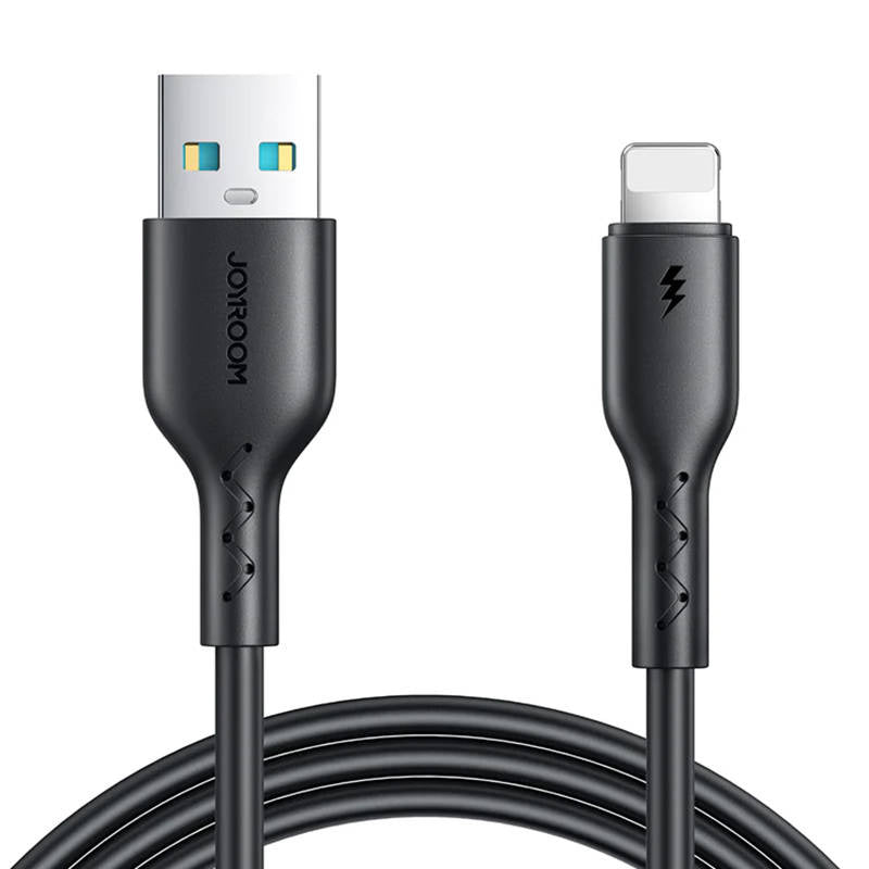 Cable Flash Charge USB to Lightning Joyroom SA26-AL3/ 3A / 1m (black)_0