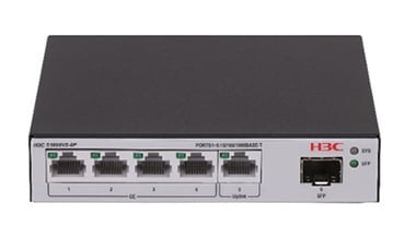 H3C LS-1600V2-6P-GL switch Gestionado L2 Gigabit Ethernet (10/100/1000) Negro, Gris_0