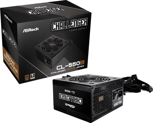 FUENTE ALIMENTACION ASROCK CL-550B,PSU,550W,80 PLUS BRONZE,120MM,ACTIVE PFC,PCI-E (6+2 pin)x4,SATA (5 pin)x4_0