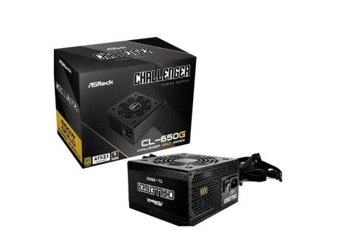 FUENTE ALIMENTACION ASROCK CL-650G,PSU,650W,80 PLUS GOLD,120MM,ACTIVE PFC,PCI-E (6+2 pin)x4,SATA (5 pin)x4_0