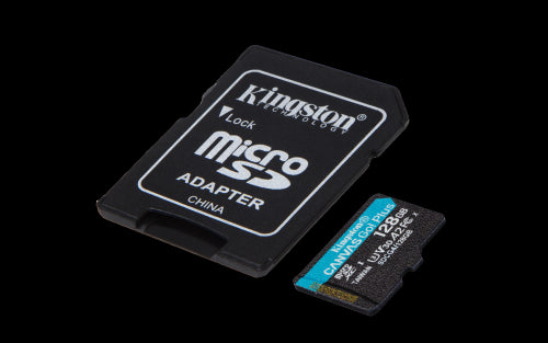 Kingston Technology Tarjeta microSDXC Canvas Go Plus Gen4 de 128 GB, 200 MB/s, A2 U3 V30 y adaptador_3