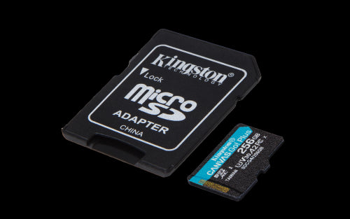 Kingston Technology Tarjeta microSDXC Canvas Go Plus Gen4 de 256 GB, 200 MB/s, A2 U3 V30 y adaptador_4
