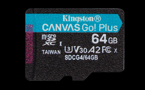 Kingston Technology 64GB microSDXC Canvas Go Plus Gen4 200R A2 U3 Paquete individual sin ADP_2
