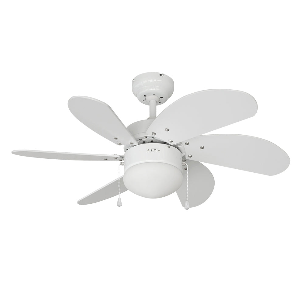 Ventoinha de teto modelo aral. cor blanco. potência: 50w lâminas: ø76cm edm_0