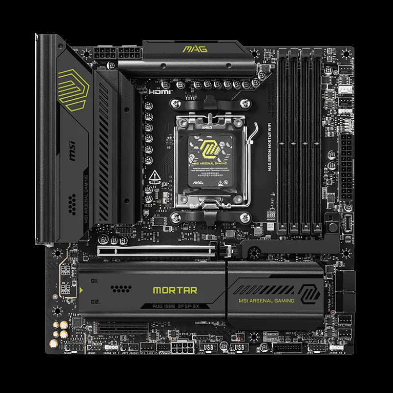 PLACA MSI MAG B850M MORTAR WIFI,AMD,AM5,B850,4DDR5,256GB,1HDMI,4SATA3+3M.2,5GBLAN+WIFI7+BT5.4,9USB3.2,MATX_2