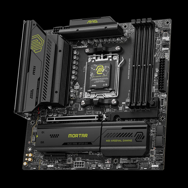 PLACA MSI MAG B850M MORTAR WIFI,AMD,AM5,B850,4DDR5,256GB,1HDMI,4SATA3+3M.2,5GBLAN+WIFI7+BT5.4,9USB3.2,MATX_3