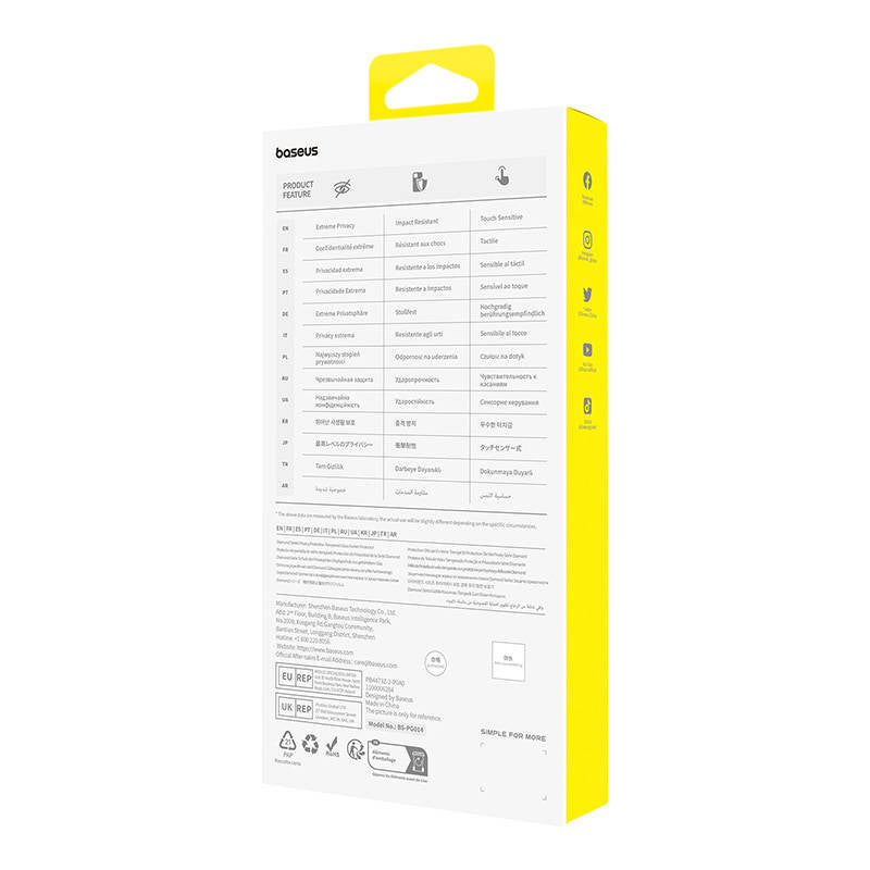 Privacy Protection Tempered Glass Baseus Diamond iPhone 15 Pro Max_4