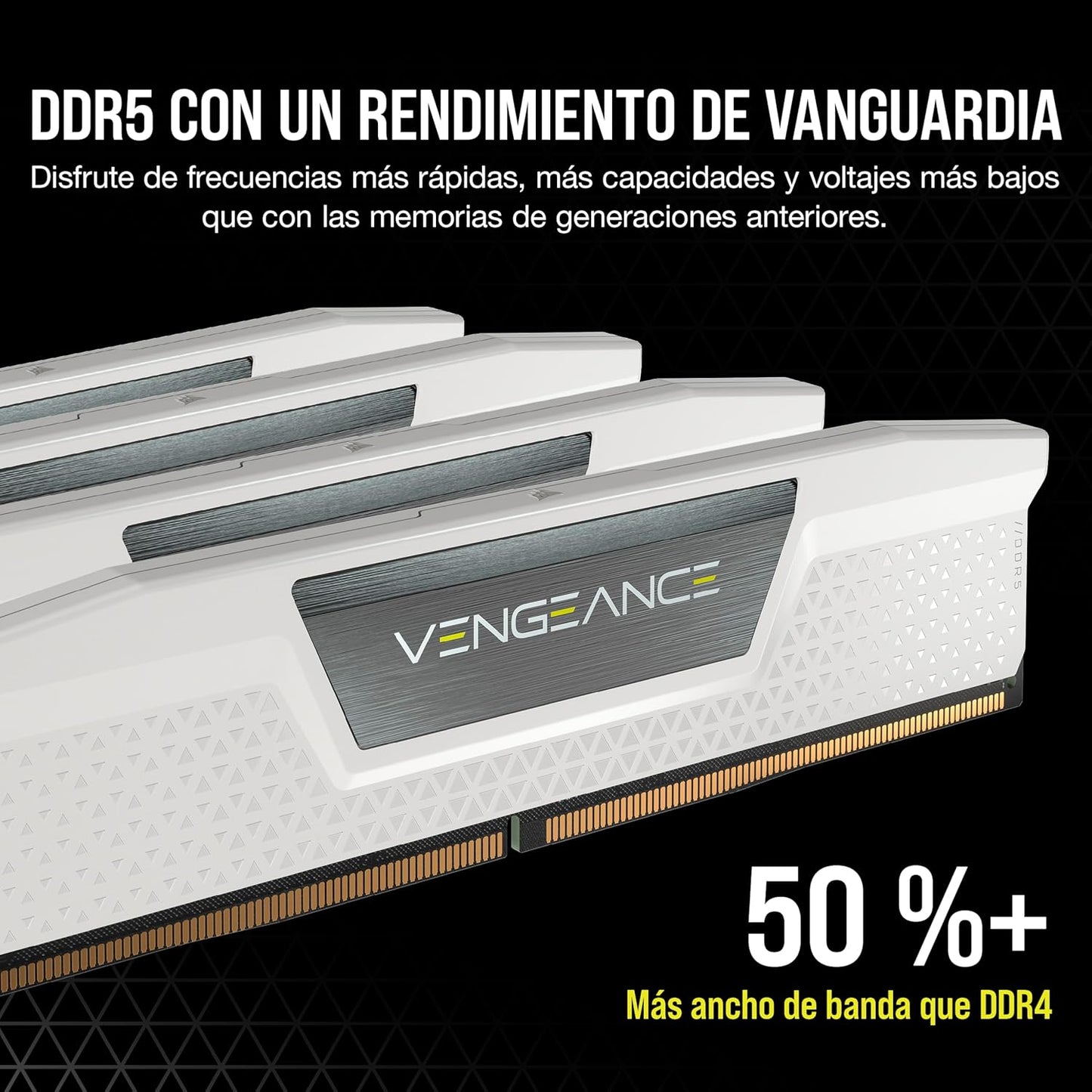 MEMORIA CORSAIR DDR5 32GB 2X16GB PC6400 VENGEANCE BLANCA CMK32GX5M2B6400Z32W_2