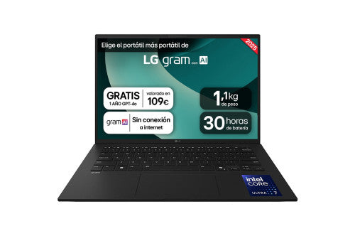 Portátil LG Gram 14ZD90T-G.AX78B Intel Core Ultra 7-255H/ 16GB/ 1TB SSD/ 14"/ Sin Sistema Operativo_1