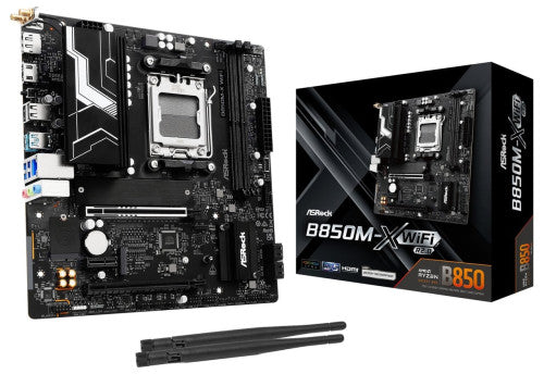 PLACA ASROCK B850M-X WIFI R2.0,AMD,AM5,B850,2DDR5,128GB,1HDMI+1DP,4SATA3,2.5GBLAN,WIFI6E+BT5.2,5USB3.2+2USB TYPE-C,MATX_0