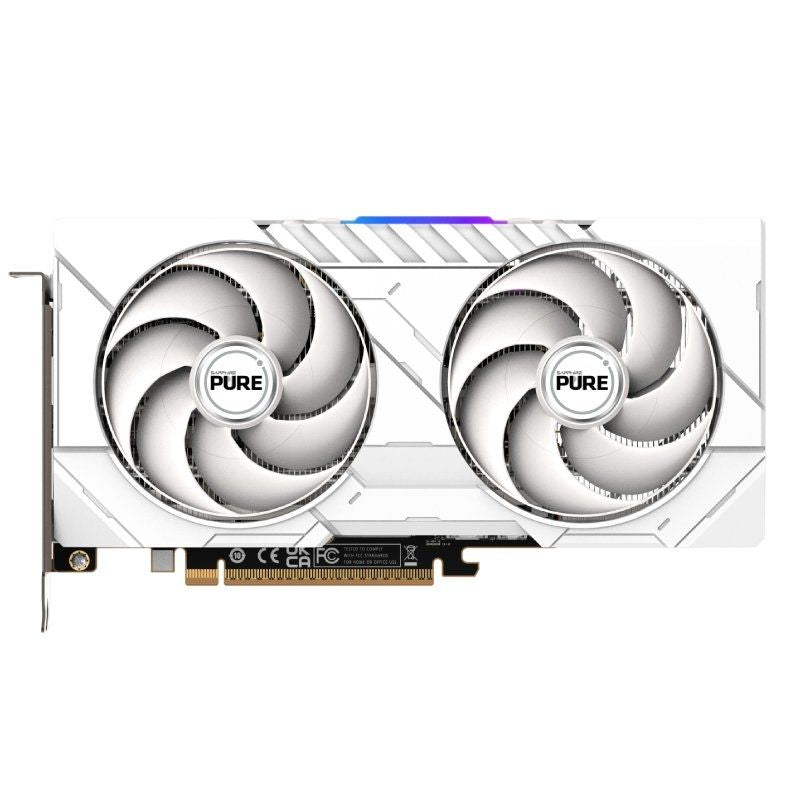 VGA SAPPHIRE PURE RX 9060 XT GAMING OC,AMD,RX9060XT,16GB,GDDR6,128BIT,2HDMI+2DP,ARGB,COLOR BLANCO (3 VENTILADORES)_4