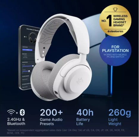 Steelseries Arctis Nova 3P Auriculares Inalámbrico Diadema Música/uso diario Bluetooth Blanco_1