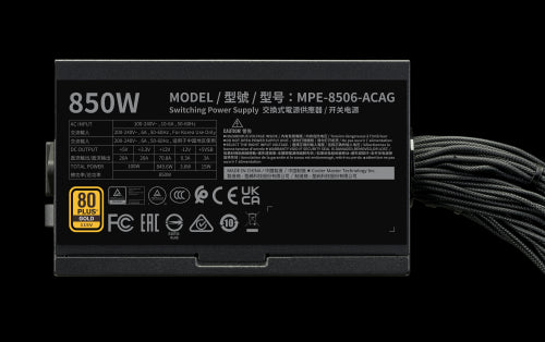 Fonte COOLER MASTER MWE 850 V3 / Preto / MPE-8506-ACAG-BEU_3
