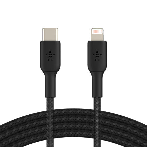 Cabo Lightning/USB-C Belkin / 2m trançado MFi cert. / Preto / CAA004bt2MBK_3