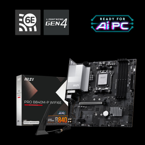 Mainboard MSI PRO B840M-P WIFI6E / Preto_4