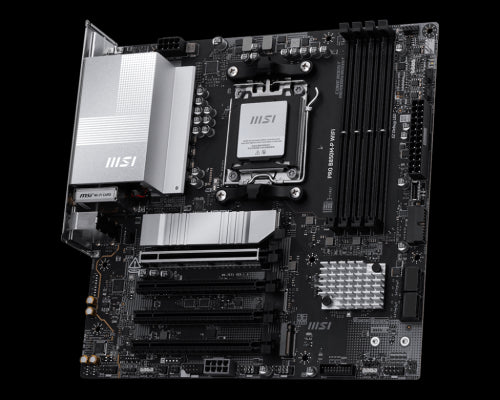 PLACA MSI PRO B850M-P WIFI,AMD,AM5,B850,4DDR5,256GB,1HDMI+1DP,4SATA3+3M.2,5GBLAN+WIFI7+BT5.4,7USB3.2,MATX_1