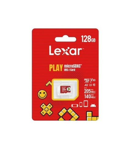 LEXAR 128GB PLAY MICROSDXC⢠UHS-I CARDS, UP TO 205MB/S READ, 140MB/S WRITE, C10 A2 V30 U3_1