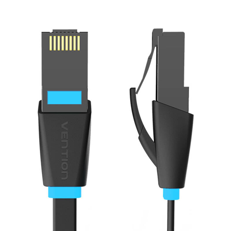 Flat Network Cable UTP CAT6 Vention IBJBF RJ45 Ethernet 1000Mbps 1m Black_1
