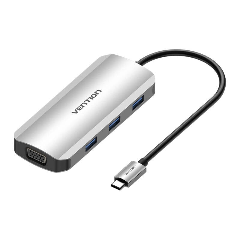Docking USB Tipo-C Vention TOIHB/ 1xHDMI/ 1xVGA/ 3xUSB/ 1xUSB Tipo-C PD/ Gris_1