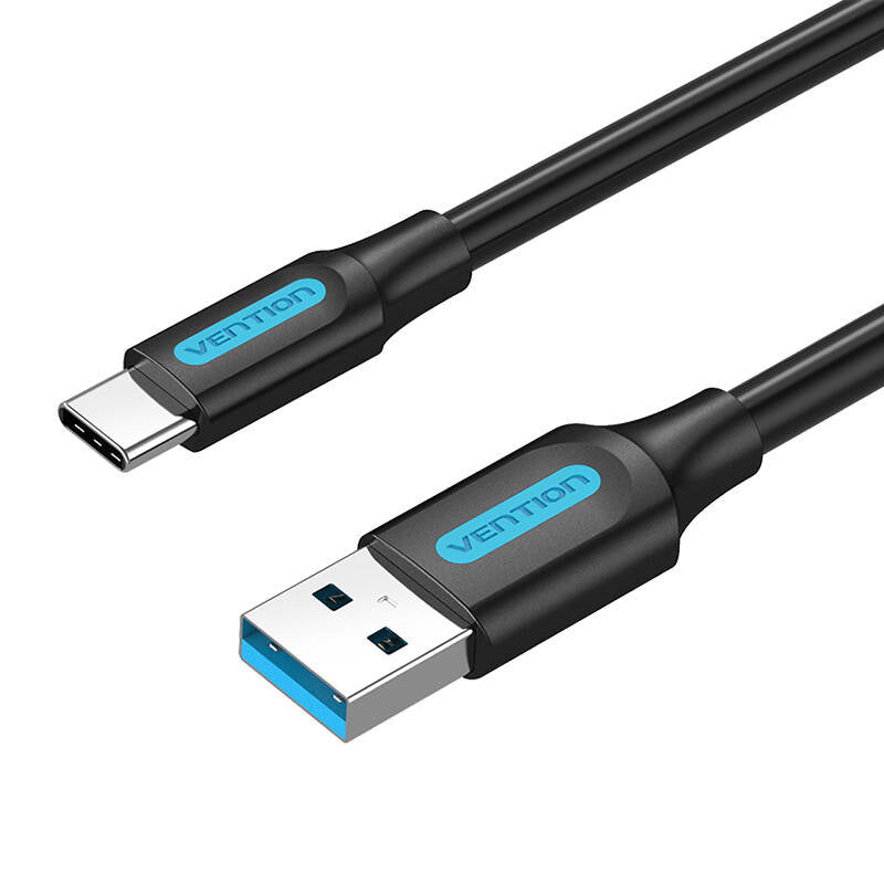 USB 3.0 A to USB-C Cable Vention COZBG 3A 1.5m Black PVC_1