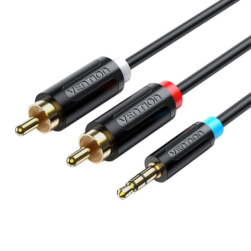 Cable Estéreo Vention BCLBI/ Jack 3.5 Macho - 2x RCA Macho/ 3m/ Negro_1