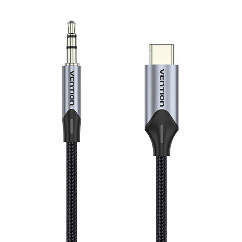 Cable Conversor Audio Vention BGKHF/ USB Tipo-C Macho - Jack 3.5 Macho/ 1m/ Gris_1