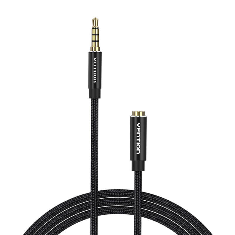 Cable Estéreo Vention BHCBF/ Jack 3.5 Macho - Jack 3.5 Hembra/ 1m/ Negro_1