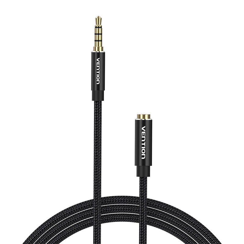 Cable Audio TRRS 3.5mm Male to 3.5mm Female Vention BHCBJ 5m Black_1
