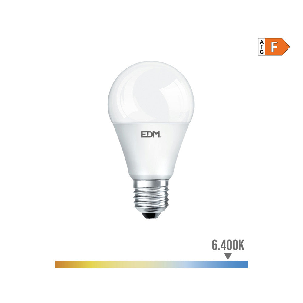Lâmpada "crepuscular" standard led e27 10w 932lm 6400k luz fria ø6x11cm edm_0