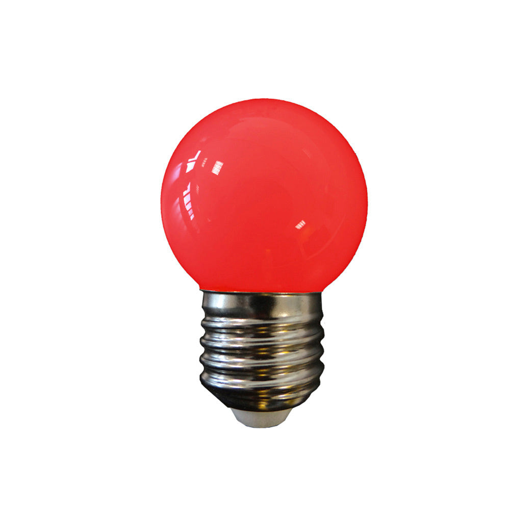 Lâmpada esférica led e27 1w 80lm luz vermelha ø45x69 mm edm_0
