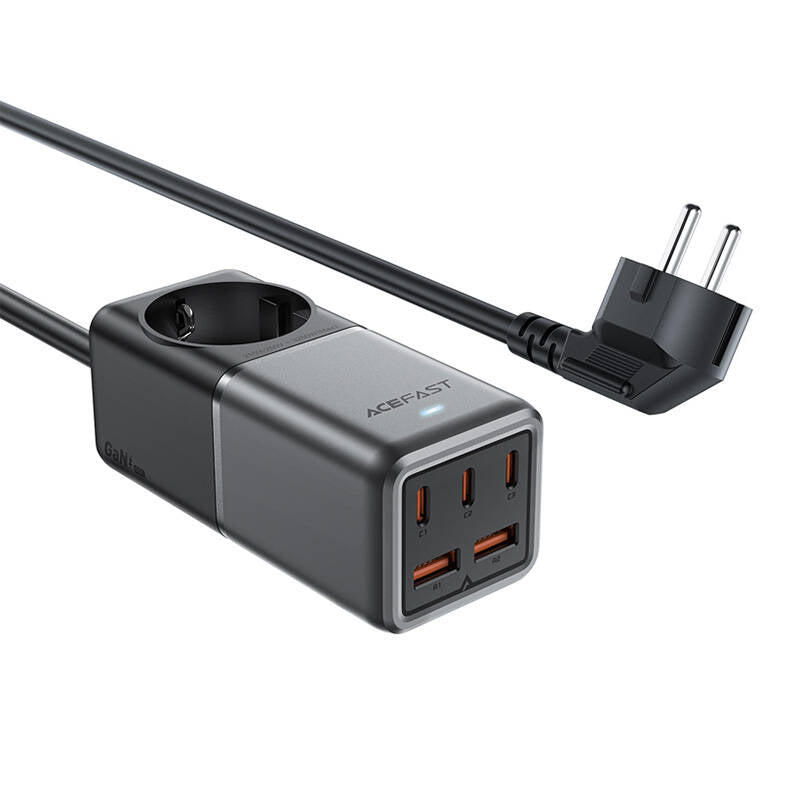 Acefast Z2 GaN 75W PD desktop charger 3x USB-C 2x USB-A - black and gray_1