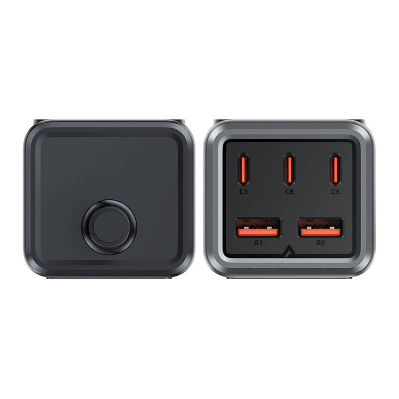 Acefast Z2 GaN 75W PD desktop charger 3x USB-C 2x USB-A - black and gray_9